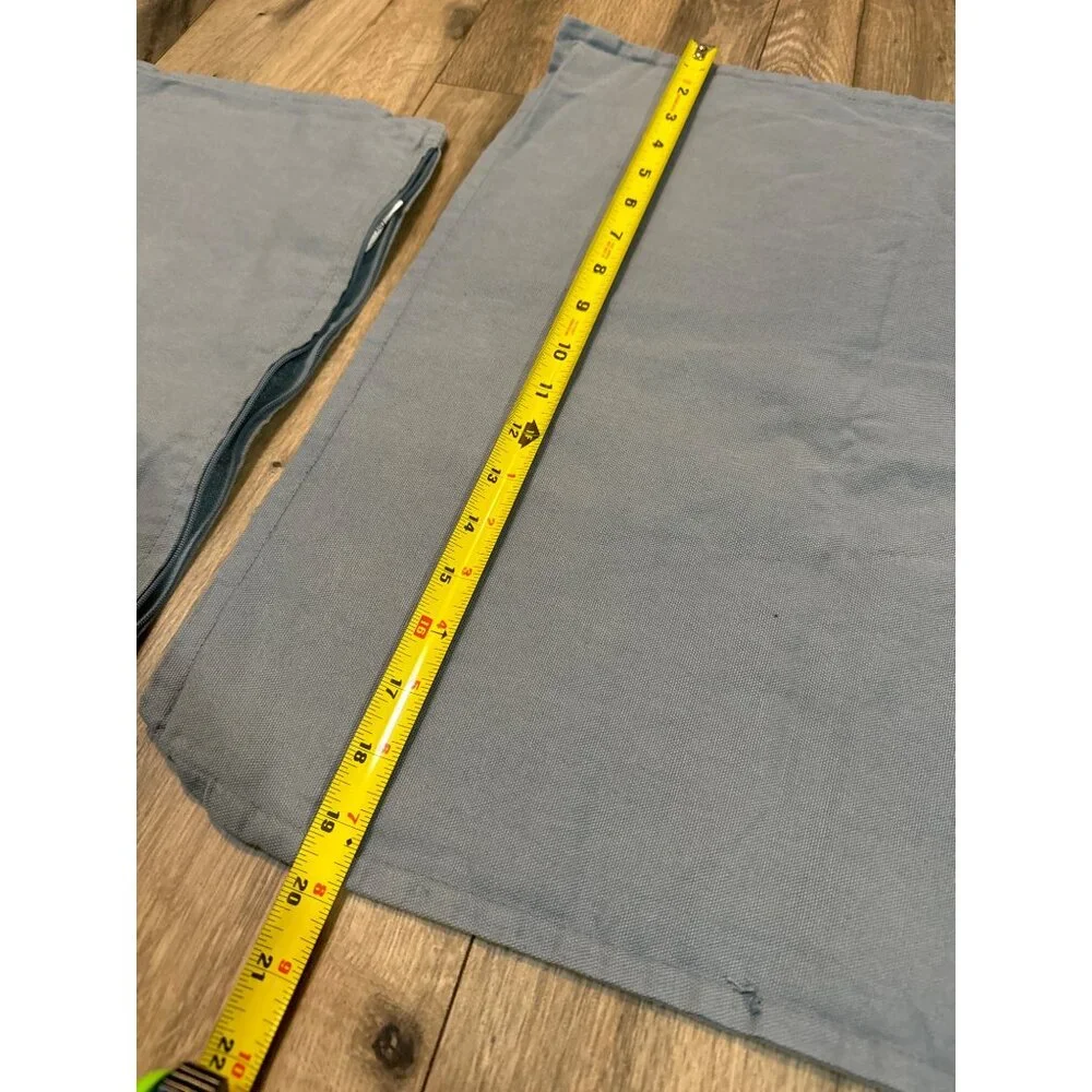Set Of 2 Ikea Gurli Light Blue Cushion Covers 20x20 Inches Polyester & Cotton Bl